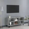 VidaXL Meuble TV Avec Pieds En Métal Sonoma Gris 103,5x30x50 Cm
