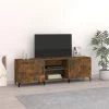 VidaXL Meuble TV Chêne Fumé 150x30x50 Cm Bois D'ingénierie