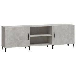 VidaXL Meuble TV Gris Béton 150x30x50 Cm Bois D'ingénierie -Vente-unique shop vidaxl meuble tv gris beton 150x30x50 cm bois dingenierie 13592788 37321860 1140x1140