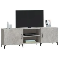 VidaXL Meuble TV Gris Béton 150x30x50 Cm Bois D'ingénierie -Vente-unique shop vidaxl meuble tv gris beton 150x30x50 cm bois dingenierie 13592788 37321864 1140x1140