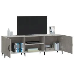 VidaXL Meuble TV Gris Béton 150x30x50 Cm Bois D'ingénierie -Vente-unique shop vidaxl meuble tv gris beton 150x30x50 cm bois dingenierie 13592788 37321866 1140x1140