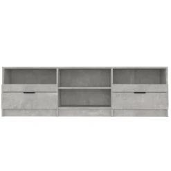 VidaXL Meuble TV Gris Béton 150x33,5x45 Cm Bois D'ingénierie 10 VidaXL Meuble TV Gris Béton 150x33,5x45 Cm Bois D'ingénierie -Vente-unique shop vidaxl meuble tv gris beton 150x335x45 cm bois dingenierie 12943934 35049874 1140x1140