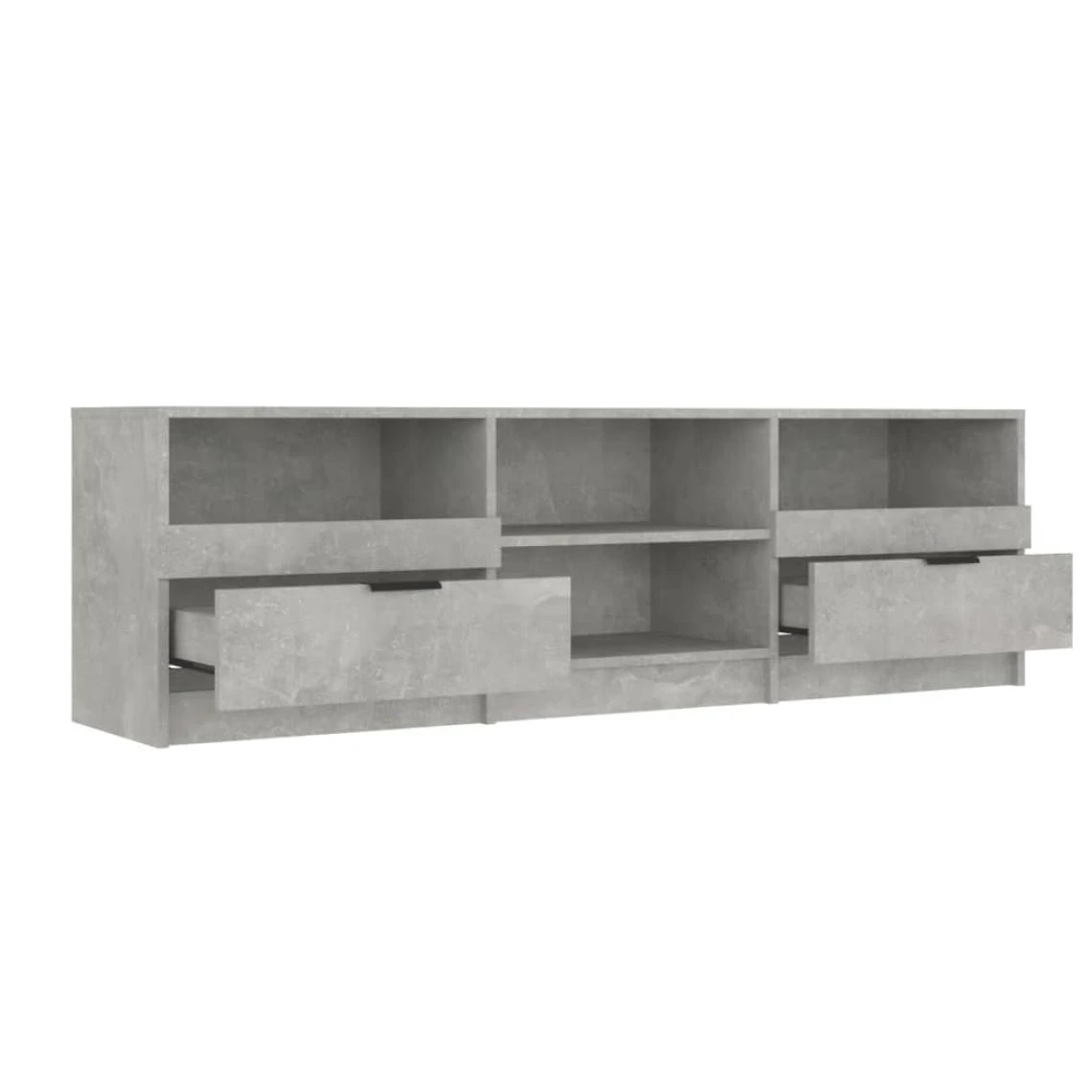 VidaXL Meuble TV Gris Béton 150x33,5x45 Cm Bois D'ingénierie 7 VidaXL Meuble TV Gris Béton 150x33,5x45 Cm Bois D'ingénierie – Image 5