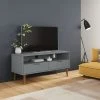 VidaXL Meuble TV MOLDE Gris 106x40x49 Cm Bois De Pin Massif -Vente-unique shop vidaxl meuble tv molde gris 106x40x49 cm bois de pin massif 13696436 1096582 82 1140x1140