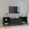 VidaXL Meuble TV Noir 160x35x55 Cm Bois D'ingénierie