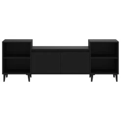 VidaXL Meuble TV Noir 160x35x55 Cm Bois D'ingénierie 11 VidaXL Meuble TV Noir 160x35x55 Cm Bois D'ingénierie -Vente-unique shop vidaxl meuble tv noir 160x35x55 cm bois dingenierie 13723214 37864526 1140x1140