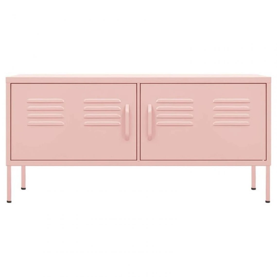 VidaXL Meuble TV Rose 105x35x50 Cm Acier 7 VidaXL Meuble TV Rose 105x35x50 Cm Acier – Image 5