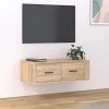 VidaXL Meuble TV Suspendu Chêne Sonoma 80x36x25 Cm Bois D'ingénierie