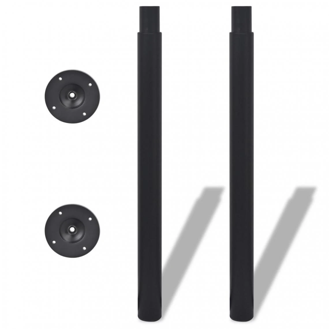 VidaXL Pied De Table Télescopique 2 Pcs Noir 710 Mm - 1100 Mm 4 VidaXL Pied De Table Télescopique 2 Pcs Noir 710 Mm - 1100 Mm – Image 2
