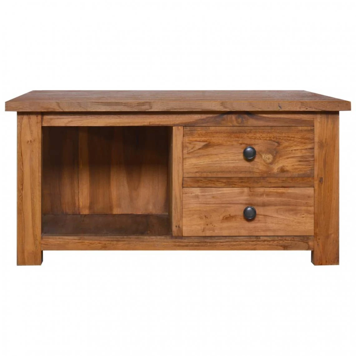 VidaXL Table Basse 68x68x33 Cm Bois De Teck Solide 5 VidaXL Table Basse 68x68x33 Cm Bois De Teck Solide – Image 3