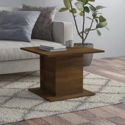 VidaXL Table Basse Chêne Marron 55,5x55,5x40 Cm Aggloméré