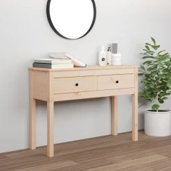 VidaXL Table Console 100x35x75 Cm Bois Massif De Pin
