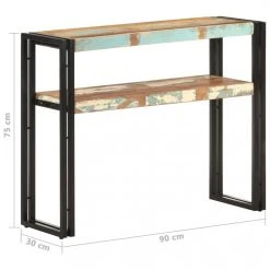 VidaXL Table Console 90x30x75 Cm Bois De Récupération Massif 11 VidaXL Table Console 90x30x75 Cm Bois De Récupération Massif -Vente-unique shop vidaxl table console 90x30x75 cm bois de recuperation massif 10606564 27593684 1140x1140