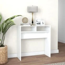 VidaXL Table Console Blanc 78x30x80 Cm Aggloméré -Vente-unique shop vidaxl table console blanc 78x30x80 cm agglomere 11633048 30601510 1140x1140