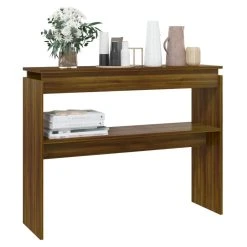 VidaXL Table Console Chêne Marron 102x30x80 Cm Bois D'ingénierie -Vente-unique shop vidaxl table console chene marron 102x30x80 cm bois dingenierie 13589422 37295840 1140x1140