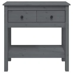 VidaXL Table Console Gris 75x35x75 Cm Bois Massif De Pin -Vente-unique shop vidaxl table console gris 75x35x75 cm bois massif de pin 14119558 39347454 1140x1140
