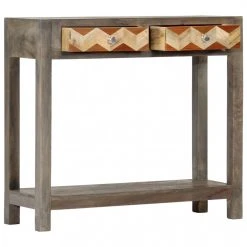 VidaXL Table Console Gris 86 X 30 X 76 Cm Bois De Manguier Massif 9 VidaXL Table Console Gris 86 X 30 X 76 Cm Bois De Manguier Massif -Vente-unique shop vidaxl table console gris 86 x 30 x 76 cm bois de manguier massif 7970891 20196101 1140x1140