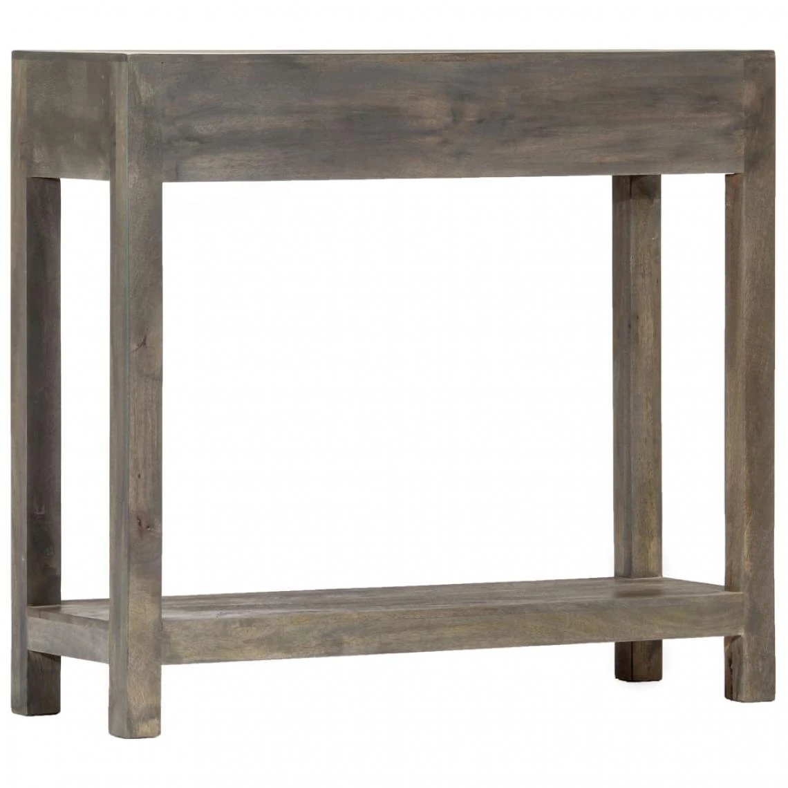 VidaXL Table Console Gris 86 X 30 X 76 Cm Bois De Manguier Massif 6 VidaXL Table Console Gris 86 X 30 X 76 Cm Bois De Manguier Massif – Image 4