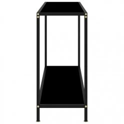 VidaXL Table Console Noir 120x35x75 Cm Verre Trempé -Vente-unique shop vidaxl table console noir 120x35x75 cm verre trempe 10605312 27588056 1140x1140