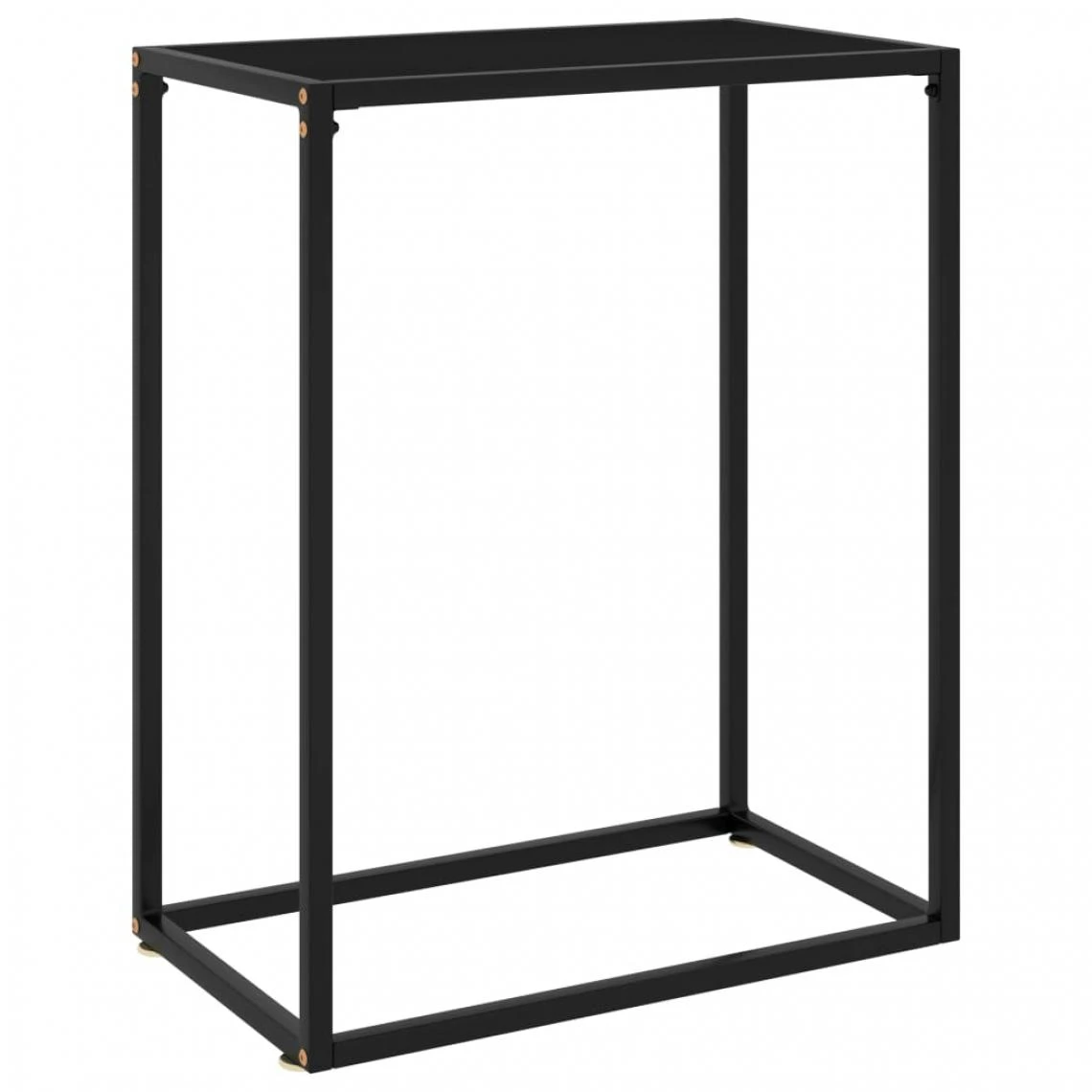 VidaXL Table Console Noir 60x35x75 Cm Verre Trempé 3 VidaXL Table Console Noir 60x35x75 Cm Verre Trempé