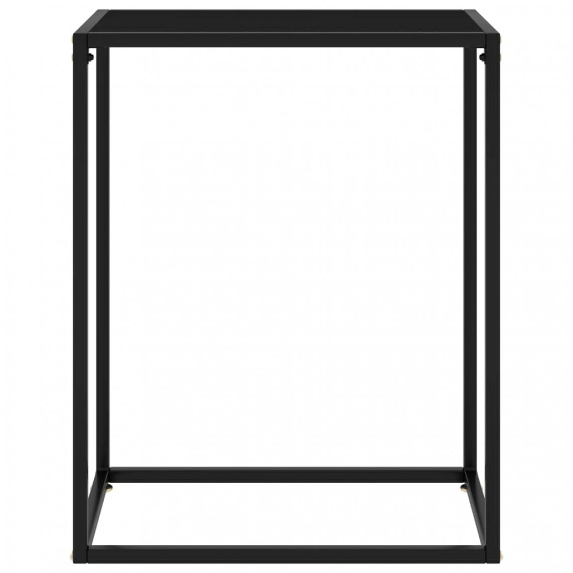 VidaXL Table Console Noir 60x35x75 Cm Verre Trempé 4 VidaXL Table Console Noir 60x35x75 Cm Verre Trempé – Image 2