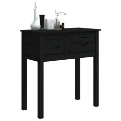 VidaXL Table Console Noir 70x35x75 Cm Bois Massif De Pin -Vente-unique shop vidaxl table console noir 70x35x75 cm bois massif de pin 14119866 39348930 1140x1140
