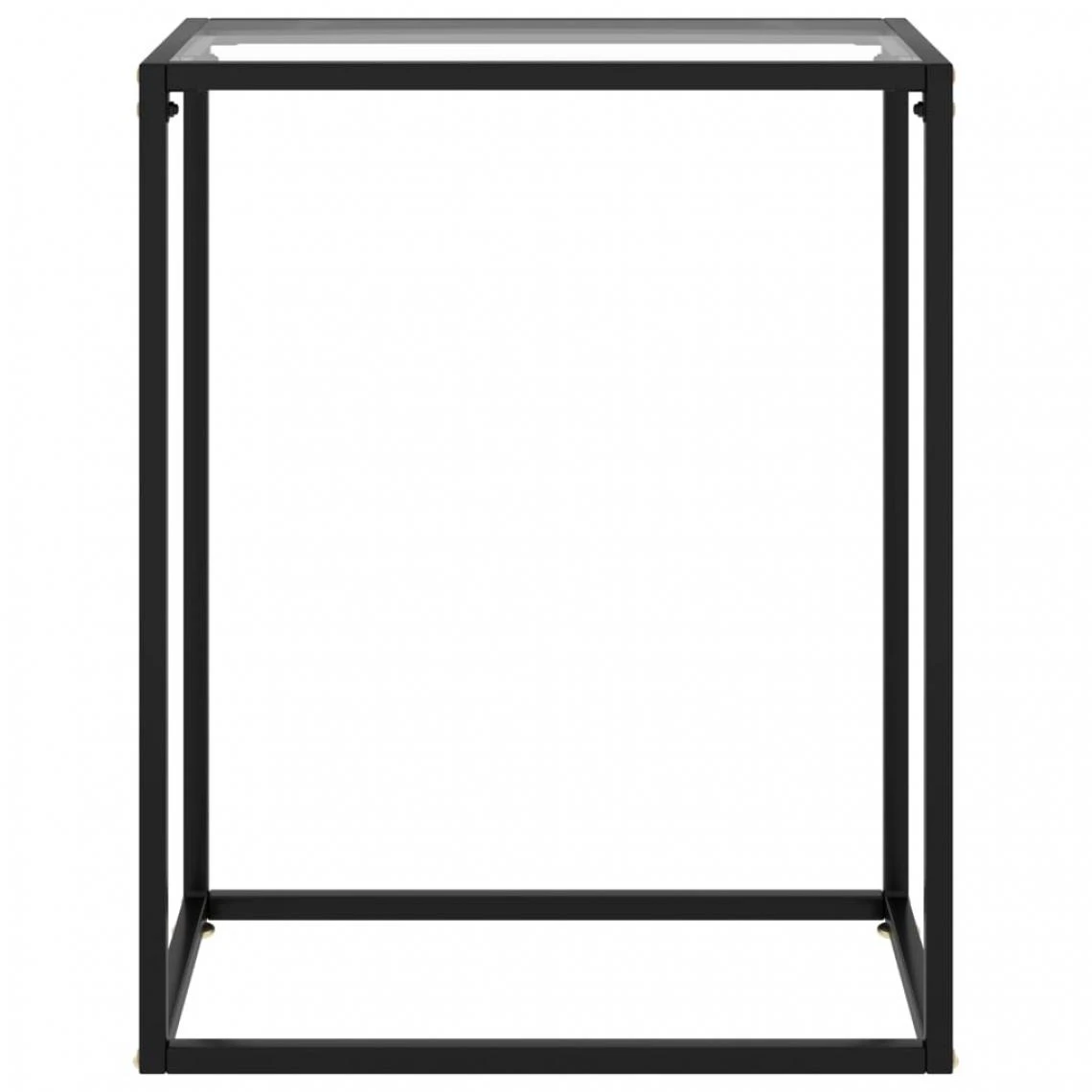 VidaXL Table Console Transparent 60x35x75 Cm Verre Trempé 4 VidaXL Table Console Transparent 60x35x75 Cm Verre Trempé – Image 2