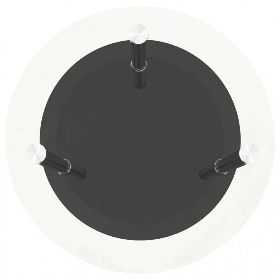 VidaXL Table D'appoint 2 Niveaux Transparent Et Noir 38cm Verre Tremp?... 5 VidaXL Table D'appoint 2 Niveaux Transparent Et Noir 38cm Verre Tremp?... – Image 3