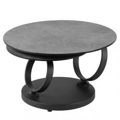 Altobuy VIKLI - Table Basse Ronde Plateaux Verre Effet Céramique Grisé -Vente-unique shop vikli table basse ronde plateaux verre effet ceramique grise 10104048 25976054 1140x1140