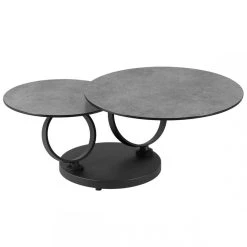 Altobuy VIKLI - Table Basse Ronde Plateaux Verre Effet Céramique Grisé -Vente-unique shop vikli table basse ronde plateaux verre effet ceramique grise 10104048 25976056 1140x1140