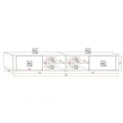 VIVALDI Meuble TV - BEST - 100 Cm - Blanc Mat / Gris Brillant - Avec L... 9 VIVALDI Meuble TV - BEST - 100 Cm - Blanc Mat / Gris Brillant - Avec L... -Vente-unique shop vivaldi meuble tv best double 200 cm blanc mat gris brillant avec led style design 12332590 32913754 1140x1140