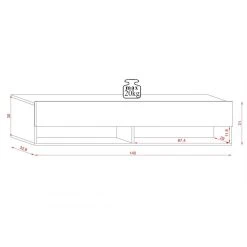 VIVALDI Meuble TV - DERBY 2 - 140 Cm - Chêne Wotan - à L'esprit Natu... 9 VIVALDI Meuble TV - DERBY 2 - 140 Cm - Chêne Wotan - à L'esprit Natu... -Vente-unique shop vivaldi meuble tv derby 2 140 cm chene wotan a lesprit nature 12332530 32913492 1140x1140