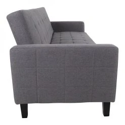 Altobuy WESTON - Canapé 3 Places Convertible Tissu Gris Et Pieds Bois Noirs -Vente-unique shop weston canape 3 places convertible tissu gris et pieds bois noirs 11782102 31108518 1140x1140
