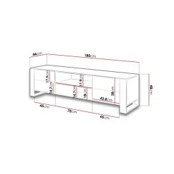 Bestmobilier Willow - Meuble TV - Bois Et Gris - 180 Cm - Style Industriel 10 Bestmobilier Willow - Meuble TV - Bois Et Gris - 180 Cm - Style Industriel -Vente-unique shop willow meuble tv bois et gris 180 cm style industriel 12174792 32378918 1140x1140