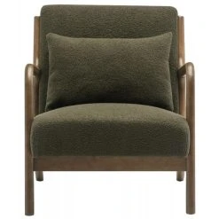 Moloo ZACK - Fauteuil Lounge Avec Coussin Bouclette Army Et Bois Teinté Noy... -Vente-unique shop zack fauteuil lounge avec coussin bouclette army et bois teinte noyer 13725032 37872442 1140x1140